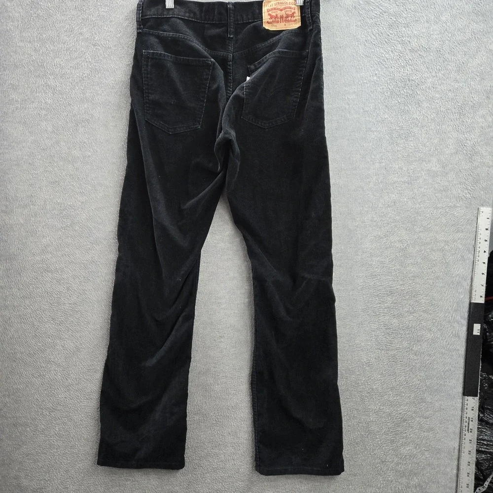 Levi's 514 Men Jeans 33X32 Black‎ Straight Fit Corduroy 33